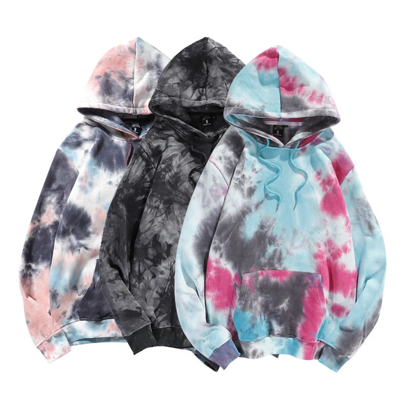 Hip Hop Tie Dye Oversized Winter Fleece Lined Cotton Pullover Hoodies Men Women Unisex, Black pink blue green 8 colors
Hip Hop Tie Dye Oversized Winter Fleece Lined Cotton Pullover Hoodies Men Women Unisex, Black pink blue green 8 colors