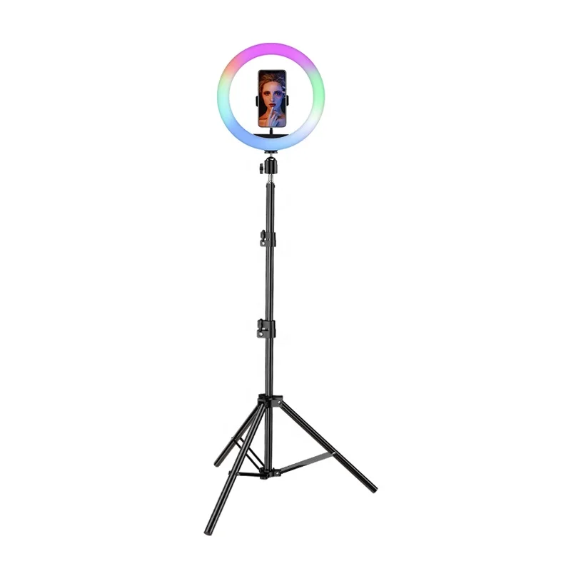 Hot Selling Live Broadcast 10 Inch Beauty Makeup RGB Colour Led Selfie Ring Light With 1.7m Tripod Stand
Hot Selling Live Broadcast 10 Inch Beauty Makeup RGB Colour Led Selfie Ring Light With 1.7m Tripod Stand