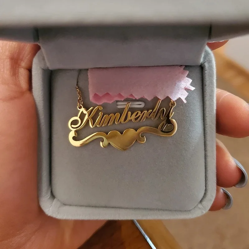 Luxury Gold Filled Love Shaped Engraved Letter Necklace Stainless Steel Custom Nameplate Pendant Necklace For Birthday Gifts
Luxury Gold Filled Love Shaped Engraved Letter Necklace Stainless Steel Custom Nameplate Pendant Necklace For Birthday Gifts