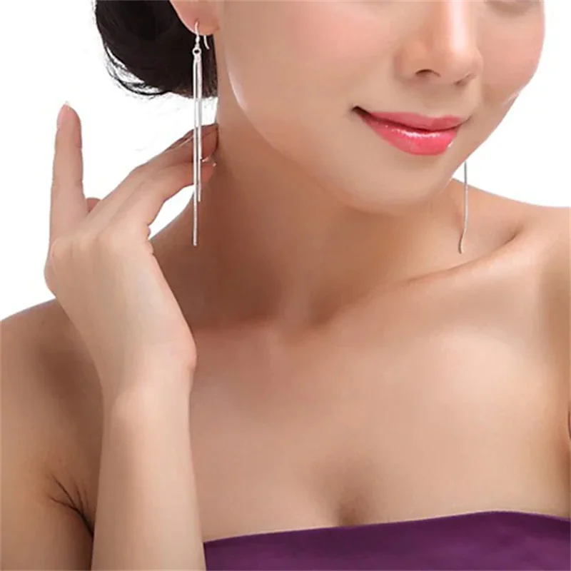 Women's Drop Earrings Dangle Earrings Hanging Earrings Long chain Statement Ladies Tassel Elegant everyday Sterling Silver Earri
Women's Drop Earrings Dangle Earrings Hanging Earrings Long chain Statement Ladies Tassel Elegant everyday Sterling Silver Earri