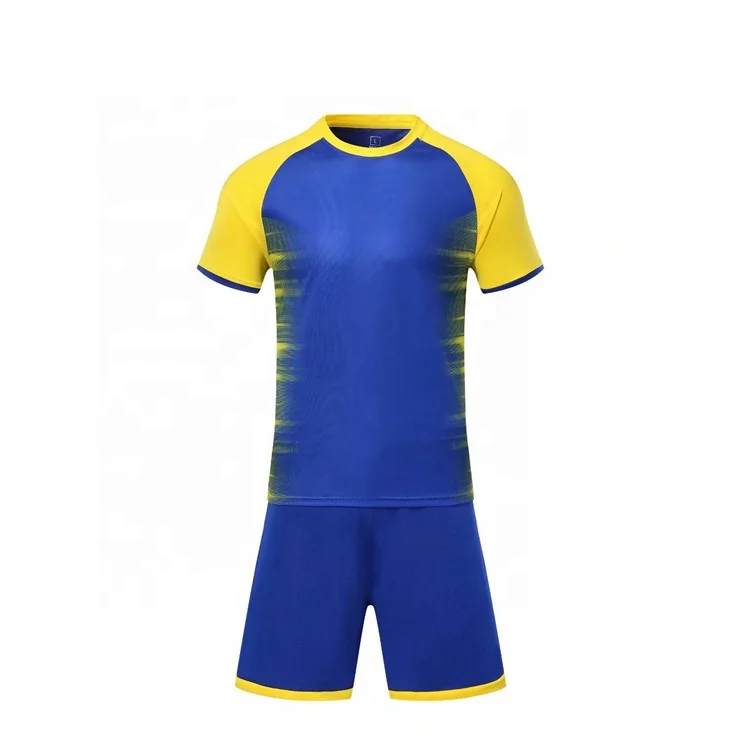 Sportswear In Stock Polyester Blank Soccer Jersey Blue Yellow, Any colors can be made
Sportswear In Stock Polyester Blank Soccer Jersey Blue Yellow, Any colors can be made