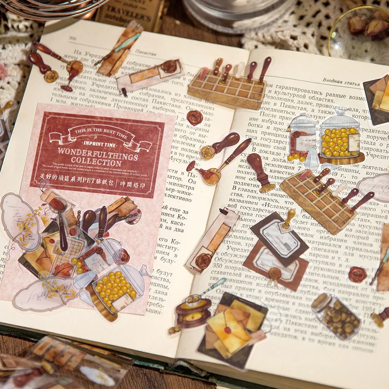 

30 sheets/pack PET sticker pack The Beautiful Sequel Series Retro Literary Handbook DIY Decoration Stickers