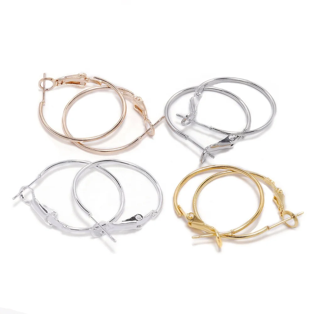 10pcs 20 25 30 40 50mm Gold Silver Circle Round Hoop Earrings Hooks Earring Findings For DIY Jewelry Making Accessories Supplies, As picture
10pcs 20 25 30 40 50mm Gold Silver Circle Round Hoop Earrings Hooks Earring Findings For DIY Jewelry Making Accessories Supplies, As picture