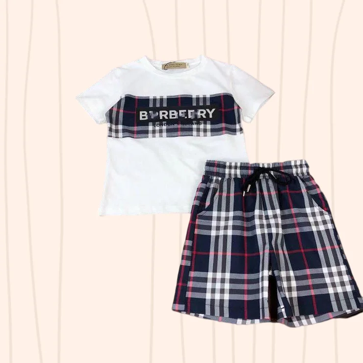 New fashion summer baby kids casual clothes set boys short sleeve One-neck t-shirt plaid shorts children's cotton clothes, White
New fashion summer baby kids casual clothes set boys short sleeve One-neck t-shirt plaid shorts children's cotton clothes, White