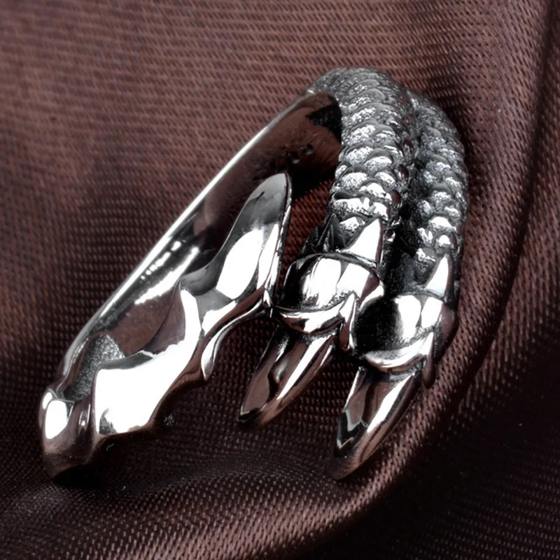 S925 Sterling Silver Ring Men's and Women's Vintage Dragon Scale Claw Couple Open Ring Jewelry
S925 Sterling Silver Ring Men's and Women's Vintage Dragon Scale Claw Couple Open Ring Jewelry