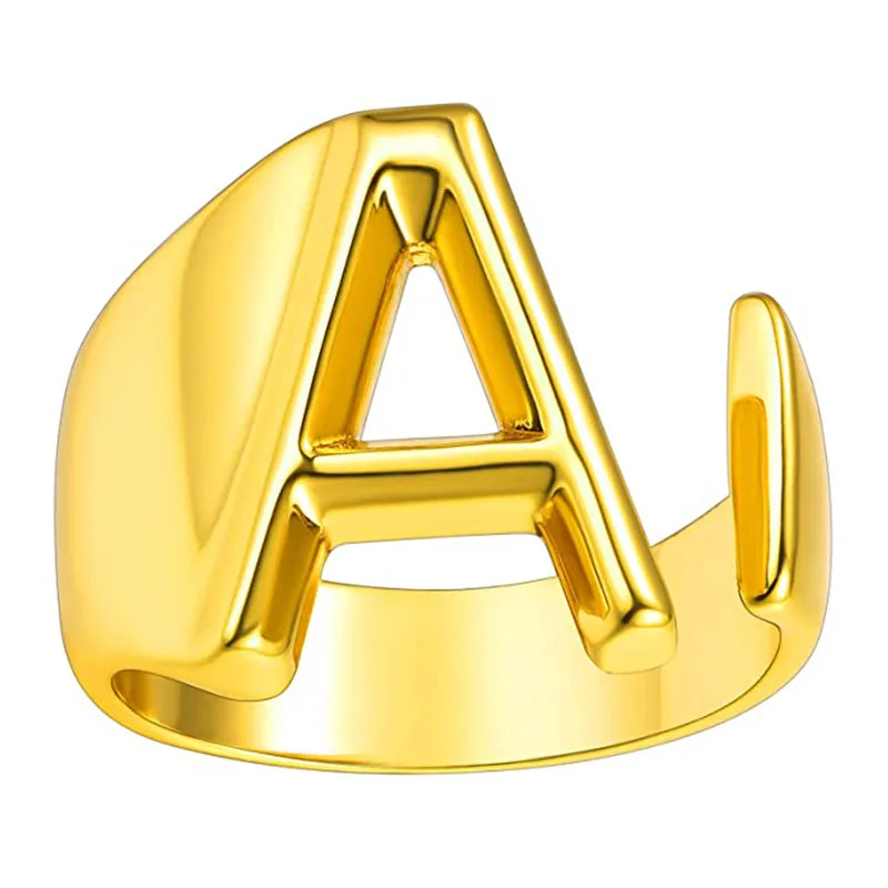 2021 Personalized Jewelry 18K Gold Plated Rings Adjustable Stainless Steel Initial Letter Open Ring for Women, Gold color
2021 Personalized Jewelry 18K Gold Plated Rings Adjustable Stainless Steel Initial Letter Open Ring for Women, Gold color
