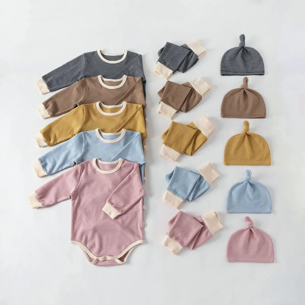 Organic Cotton Baby Clothes Spring Fall Romper and Pants Clothes Sets with Hats Wholesale Baby Clothing, As picture shows
Organic Cotton Baby Clothes Spring Fall Romper and Pants Clothes Sets with Hats Wholesale Baby Clothing, As picture shows