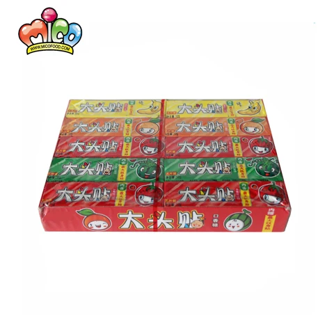 5 Sticks Halal Fruit Flavored Chewing Gum With Tattoo