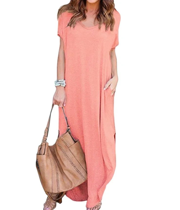 VONDA Summer Dresses for Women V Neck Beach Dress Bohemian Side Slit Maxi Dress with Pockets
VONDA Summer Dresses for Women V Neck Beach Dress Bohemian Side Slit Maxi Dress with Pockets