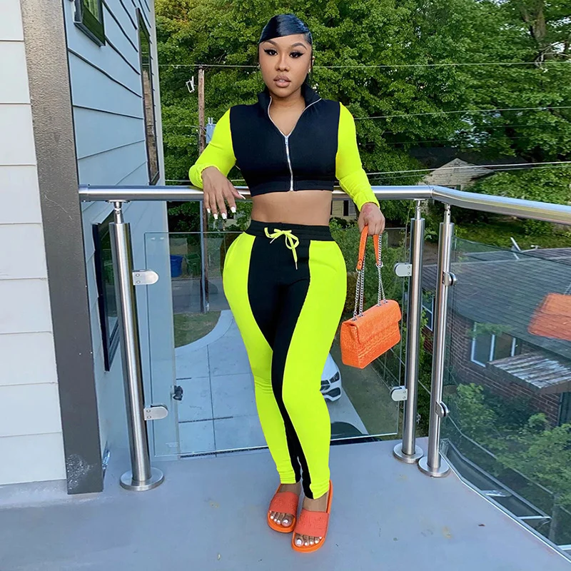 2021 Hot Sale Women Clothing Patchwork Sport Long Sleeve Suit Two Piece Pants Set Custom Logo Womens Sets
2021 Hot Sale Women Clothing Patchwork Sport Long Sleeve Suit Two Piece Pants Set Custom Logo Womens Sets