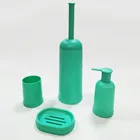 New trendy good price durable eco friendly OEM ODM plastic bathroom set 4 piece 5 piece bathroom accessories set