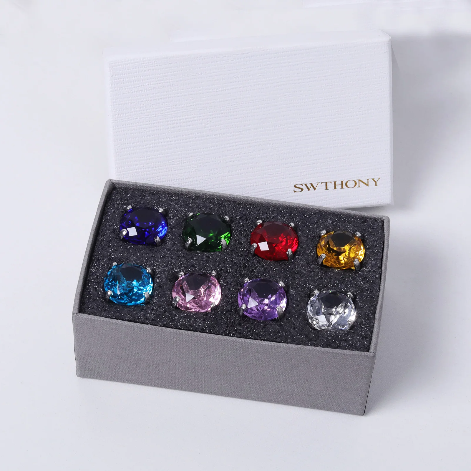 8 Colors Little Glass Crystal Diamond Ring Gift Box Set For Wedding For Valentine's Day
8 Colors Little Glass Crystal Diamond Ring Gift Box Set For Wedding For Valentine's Day