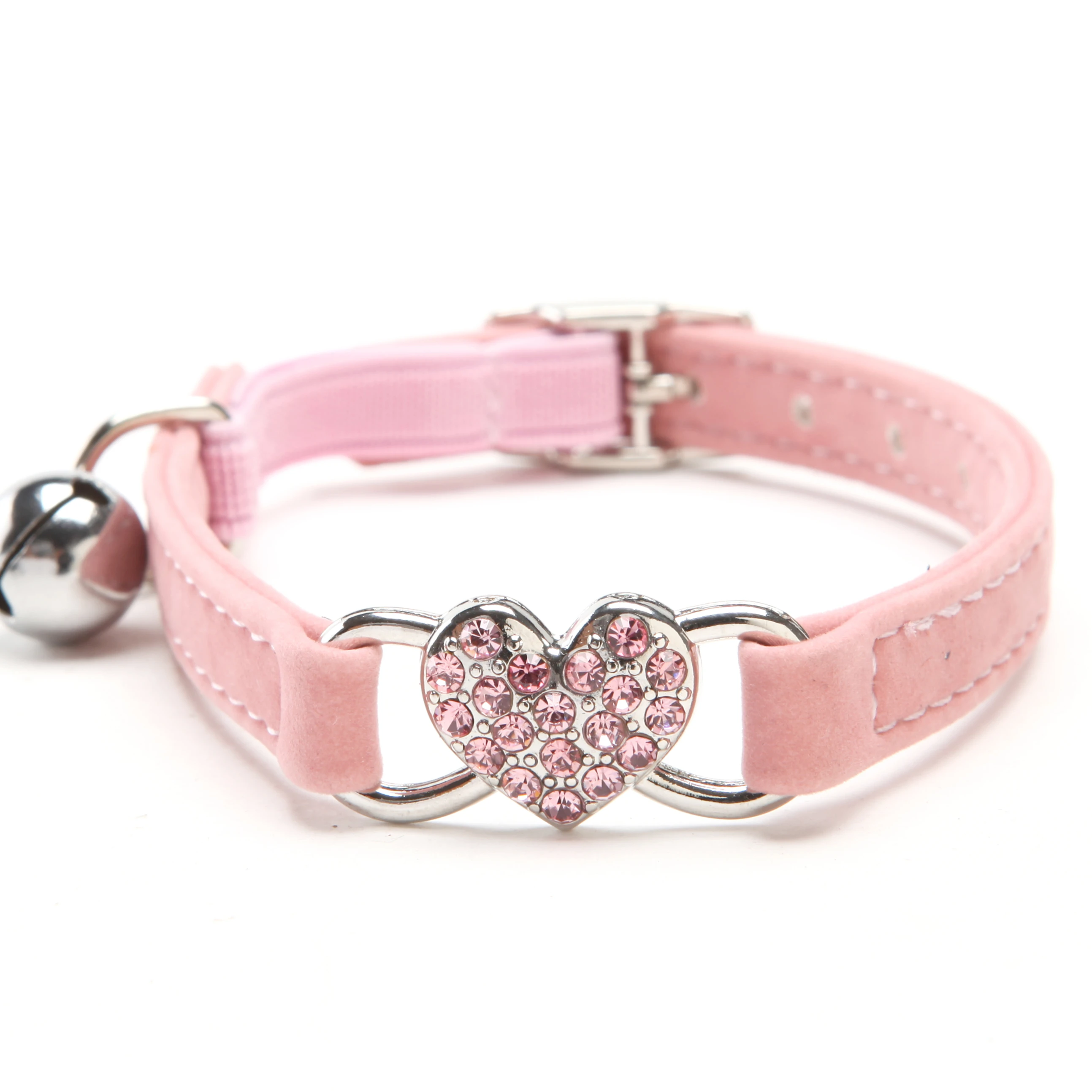 Soft Flocking Velvet Heart-Shaped Rhinestone Crystal Bow Tie Elastic Belt Bell Cat Collar, Pink ,red, black, blue, custom colors
Soft Flocking Velvet Heart-Shaped Rhinestone Crystal Bow Tie Elastic Belt Bell Cat Collar, Pink ,red, black, blue, custom colors