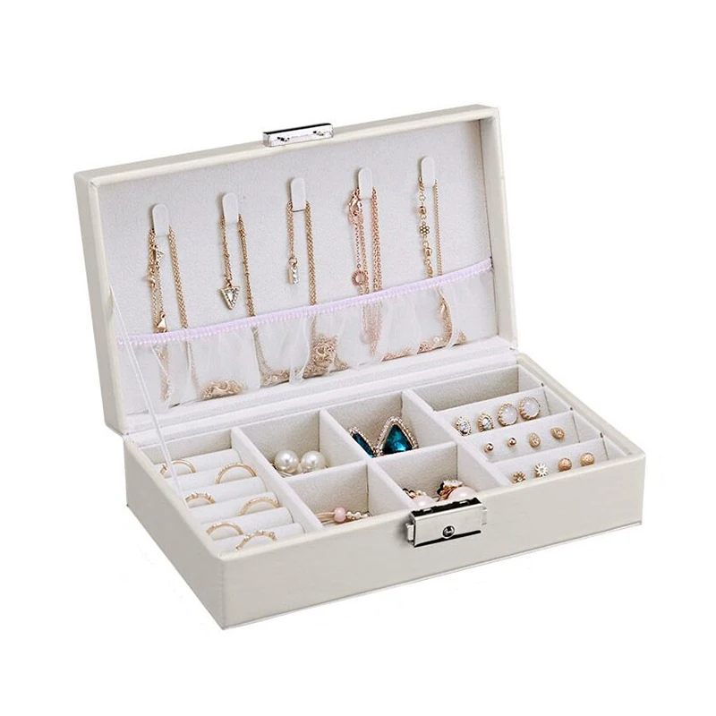Wholesale Custom Logo Travel PU Leather Jewelry Box Ring Earring Necklace Multi-Function Velvet Jewelry Storage Box Organizer, Black, white
Wholesale Custom Logo Travel PU Leather Jewelry Box Ring Earring Necklace Multi-Function Velvet Jewelry Storage Box Organizer, Black, white