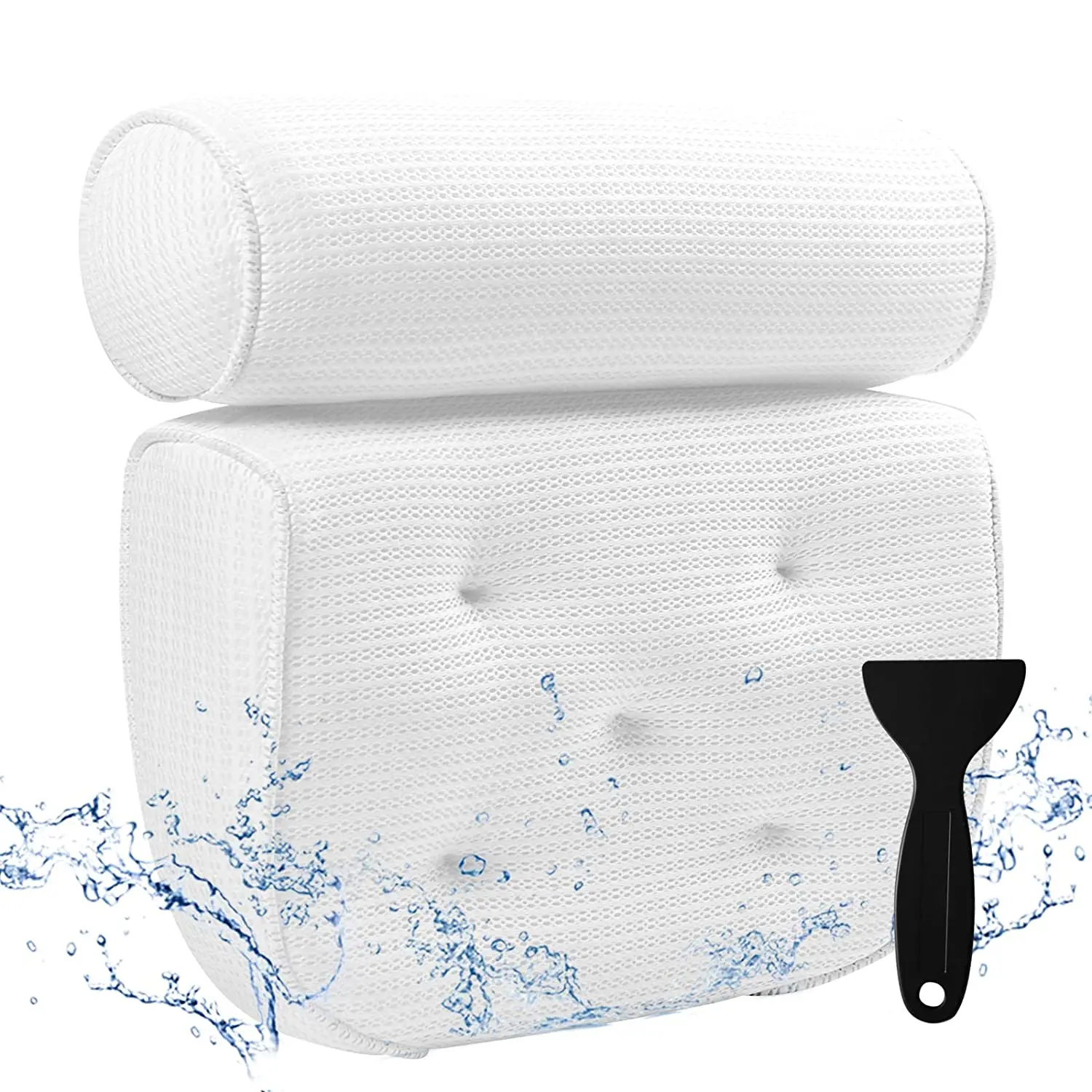 High Quality Bathtub Pillows with Soft 3D Air Mesh & 6 Large Suction Cups For Shoulder and Back Support, Customized color
High Quality Bathtub Pillows with Soft 3D Air Mesh & 6 Large Suction Cups For Shoulder and Back Support, Customized color