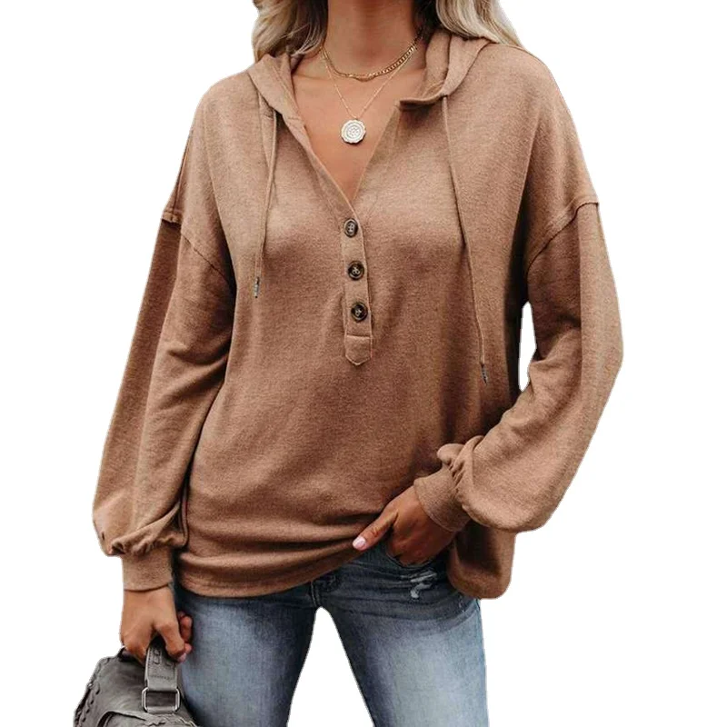 Vintage V-neck Hooded Sweatshirts All-match 5XL Oversized Hoodie Casual Tops Fashion Button Solid Loose White Hoodies Women, White, red, gray, green, black, brown, blue, wine red, dark green
Vintage V-neck Hooded Sweatshirts All-match 5XL Oversized Hoodie Casual Tops Fashion Button Solid Loose White Hoodies Women, White, red, gray, green, black, brown, blue, wine red, dark green