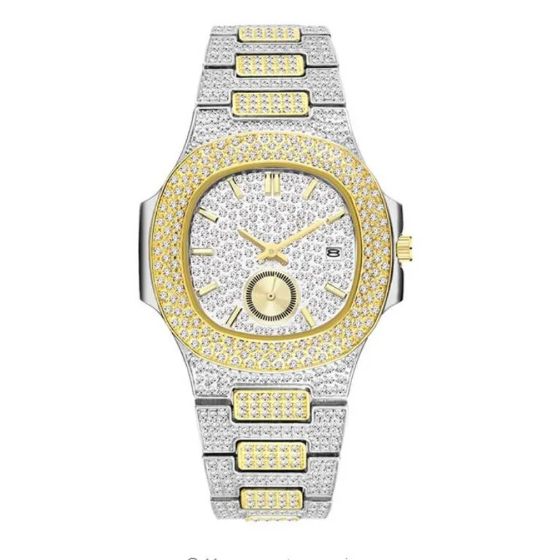 New Diamond-studded Waterproof Quartz Watch Hip Hop Fashion Big Dial Men's Watch
New Diamond-studded Waterproof Quartz Watch Hip Hop Fashion Big Dial Men's Watch