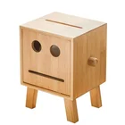 Creative Cute Home Storage Standing Carton durable wood luxury tissue box holder