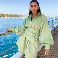 women office lady blouse shirt dresses autumn high waist elegant casual Lantern sleeve short mini dress vestidos Y12315
women office lady blouse shirt dresses autumn high waist elegant casual Lantern sleeve short mini dress vestidos Y12315