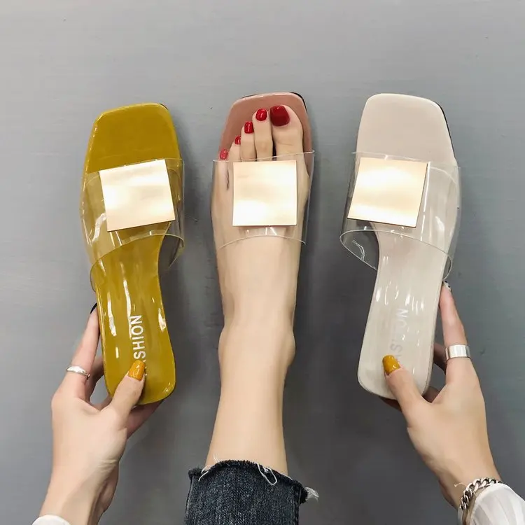 Summer Ladies Slippers Women Shoes Woman Metal Buckle Transparent Square Low Heels Sexy Shoes Female 2021 Plus Size Shoes, As pictures
Summer Ladies Slippers Women Shoes Woman Metal Buckle Transparent Square Low Heels Sexy Shoes Female 2021 Plus Size Shoes, As pictures