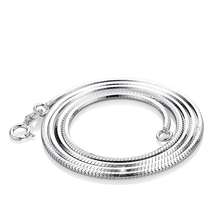 s925 sterling silver with chain female simple imported polished electroplating platinum snake bone chain, As picture
s925 sterling silver with chain female simple imported polished electroplating platinum snake bone chain, As picture