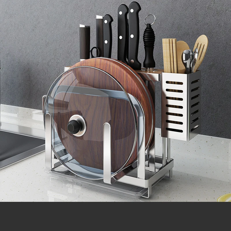 BBA313 Black Multifunction Stainless Steel Chopsticks Knife Holder Kitchen Storage Cutting Board Rack
BBA313 Black Multifunction Stainless Steel Chopsticks Knife Holder Kitchen Storage Cutting Board Rack