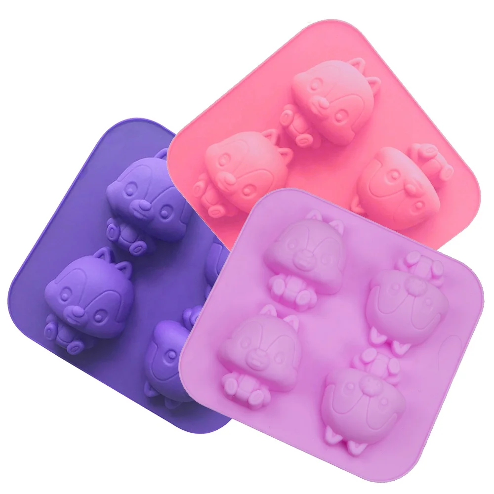 4 Holes Squirrel Silicone Mold Cake Ice Tray Chocolate Mould Fondant Mould Cake Decorating Baking
4 Holes Squirrel Silicone Mold Cake Ice Tray Chocolate Mould Fondant Mould Cake Decorating Baking