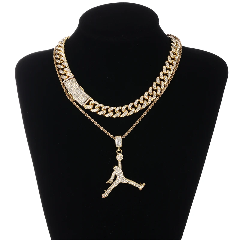 New Hip hop fashion jewelry cubic zircon basketball trapeze dunk pendant chain necklace for men and boys
New Hip hop fashion jewelry cubic zircon basketball trapeze dunk pendant chain necklace for men and boys