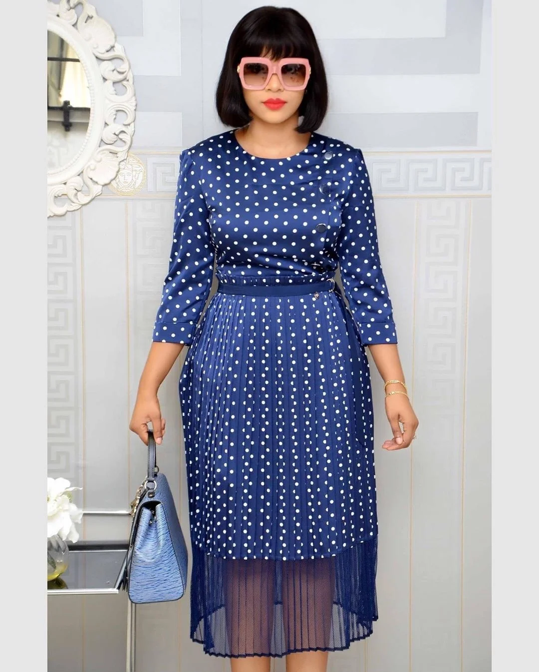 2020 New Arrival African Clothes Polka Dot Women's Casual Dresses Two Pieces Wholesale China
2020 New Arrival African Clothes Polka Dot Women's Casual Dresses Two Pieces Wholesale China