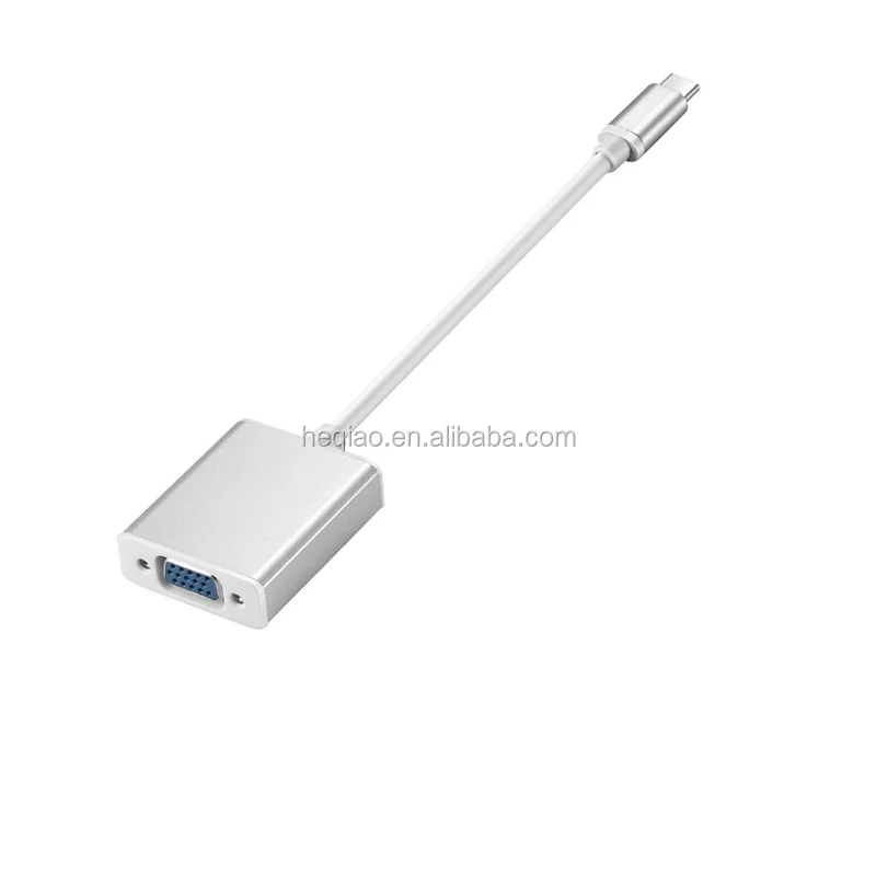 ABS rubber shell USB 3.1 Type-C male to VGA female converter - ANKUX.COM
