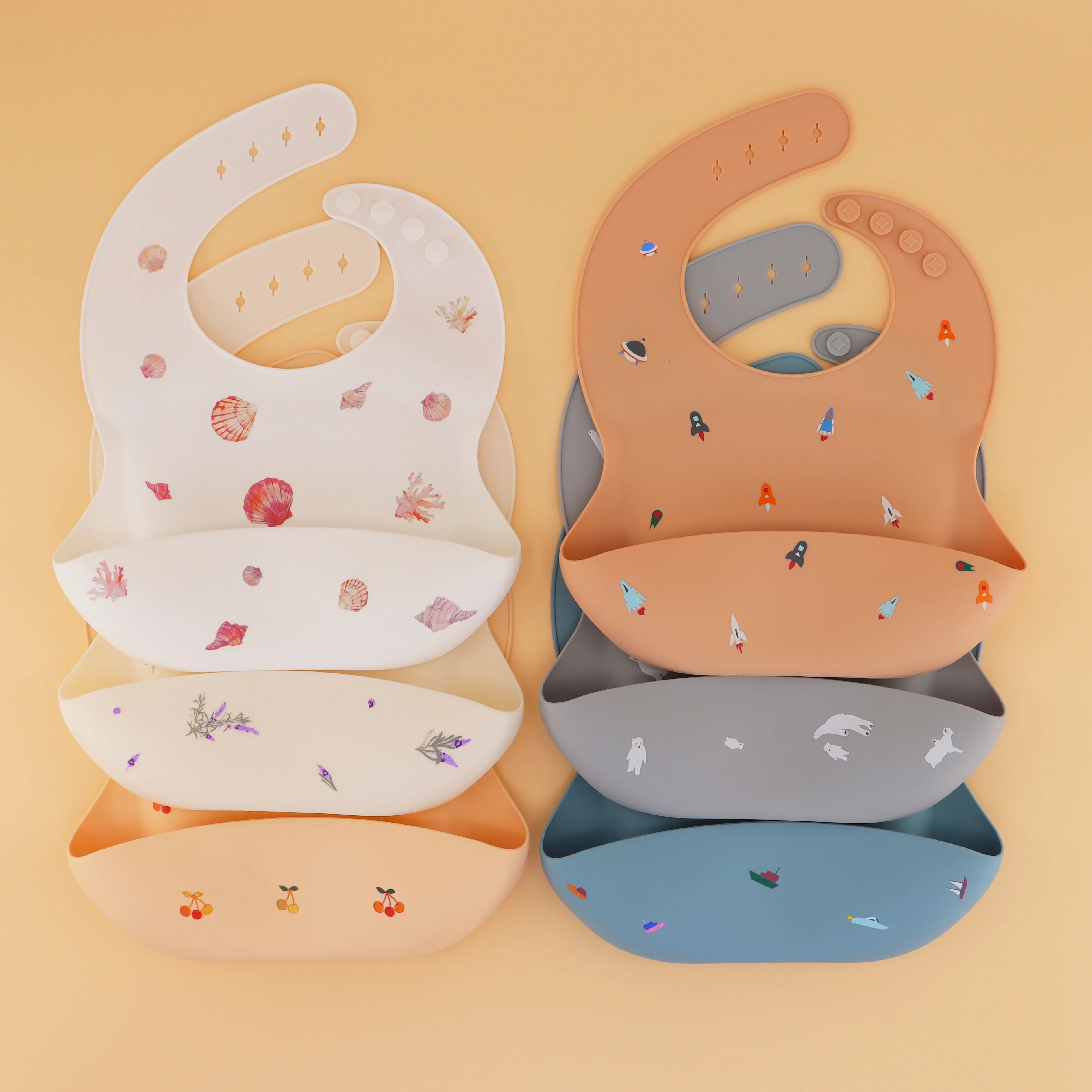 Customized Printing Baby Silicone Bibs High Quality BPA Free Printed Silicone Baby bibs
Customized Printing Baby Silicone Bibs High Quality BPA Free Printed Silicone Baby bibs