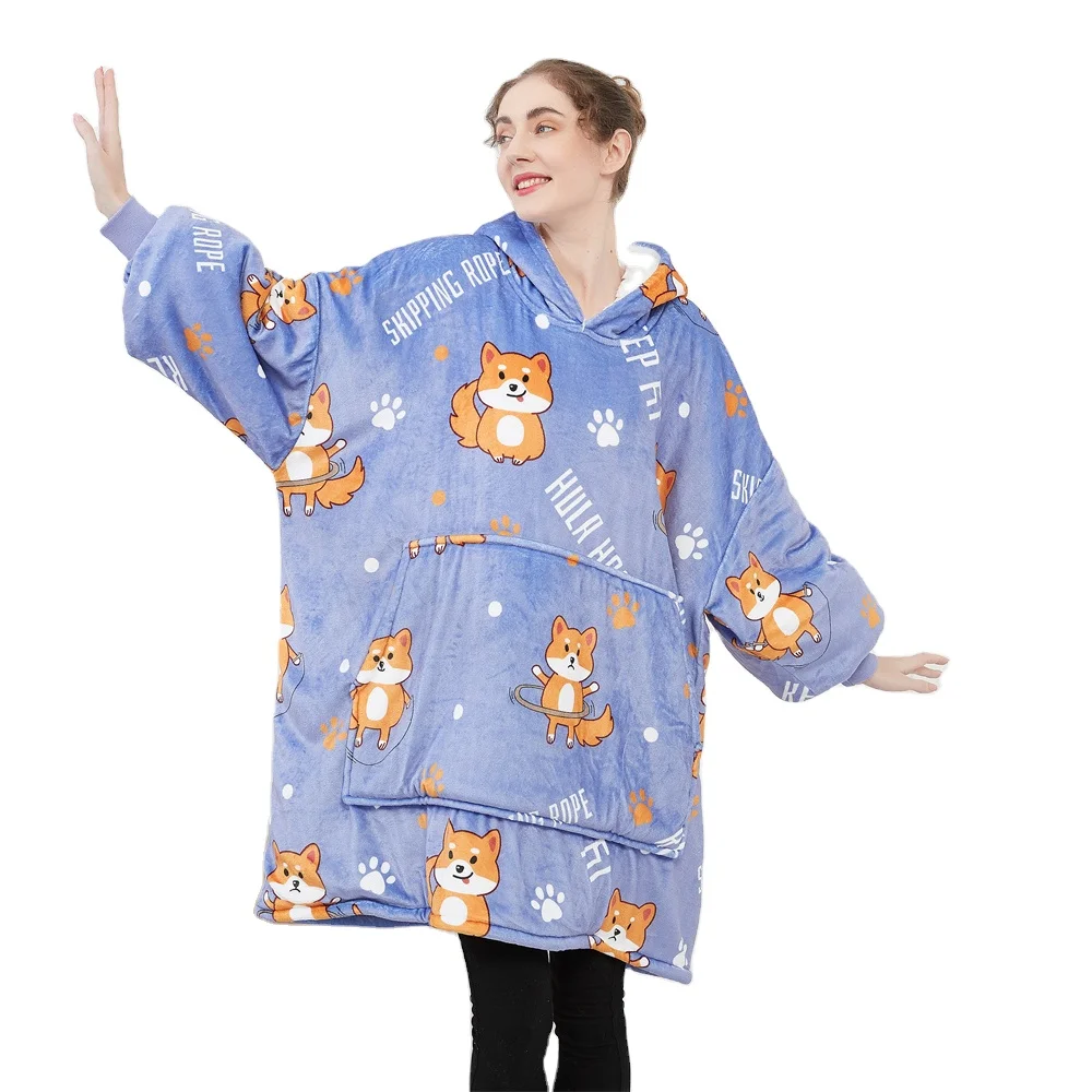 Customized Oversized sherpa sweatshirt wearable mens womens hooded sherpa hoodie blanket 
Customized Oversized sherpa sweatshirt wearable mens womens hooded sherpa hoodie blanket