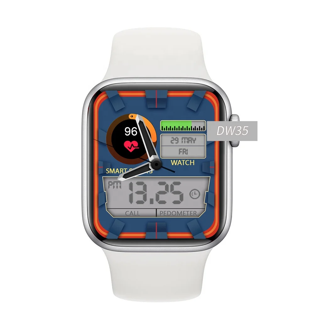 2021 Smart watch DW35 Smartwatch series 6 Wireless charging 1.75Inch Sport Pedometer Health Smartwatch DW35 for Android ios
2021 Smart watch DW35 Smartwatch series 6 Wireless charging 1.75Inch Sport Pedometer Health Smartwatch DW35 for Android ios