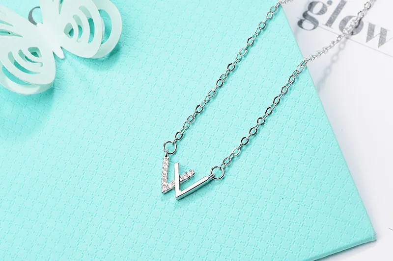 initial necklaces fancy diamond necklace pendant letter necklace jewelry W cross unit jewellery designs