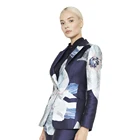 women jacket floral blazer full sleeve silk Artificial cotton Office Lady fit Party Suits