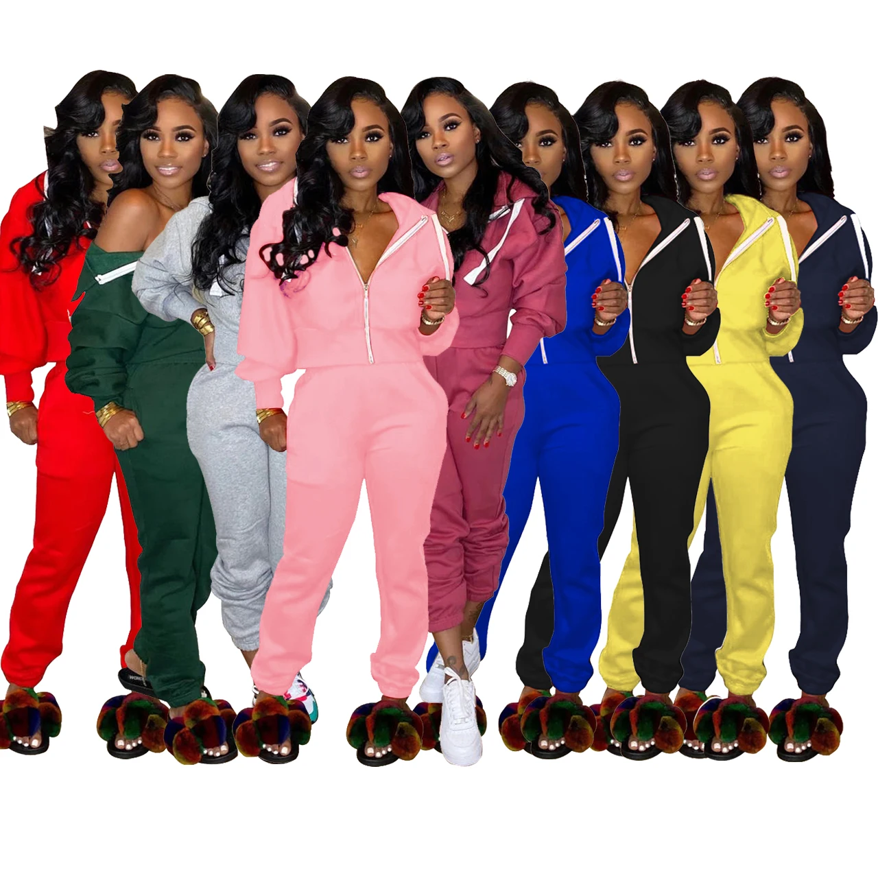 2021 Fashion High Quality Comfortable Polyester Women Jogging Suit Tracksuit sports track suit for women, Red,green,gray,pink,rose red,blue,black,yellow,navy
2021 Fashion High Quality Comfortable Polyester Women Jogging Suit Tracksuit sports track suit for women, Red,green,gray,pink,rose red,blue,black,yellow,navy