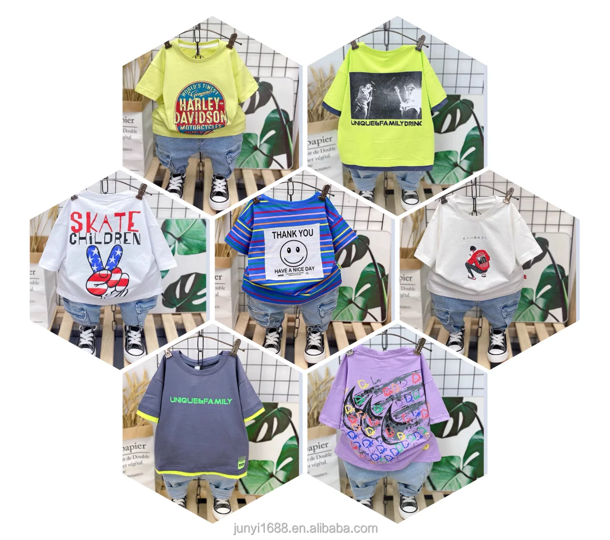 Manufacturers wholesale comfortable children's wear shorts 2 sets of children's wear short sleeve T-shirt wholesale
Manufacturers wholesale comfortable children's wear shorts 2 sets of children's wear short sleeve T-shirt wholesale