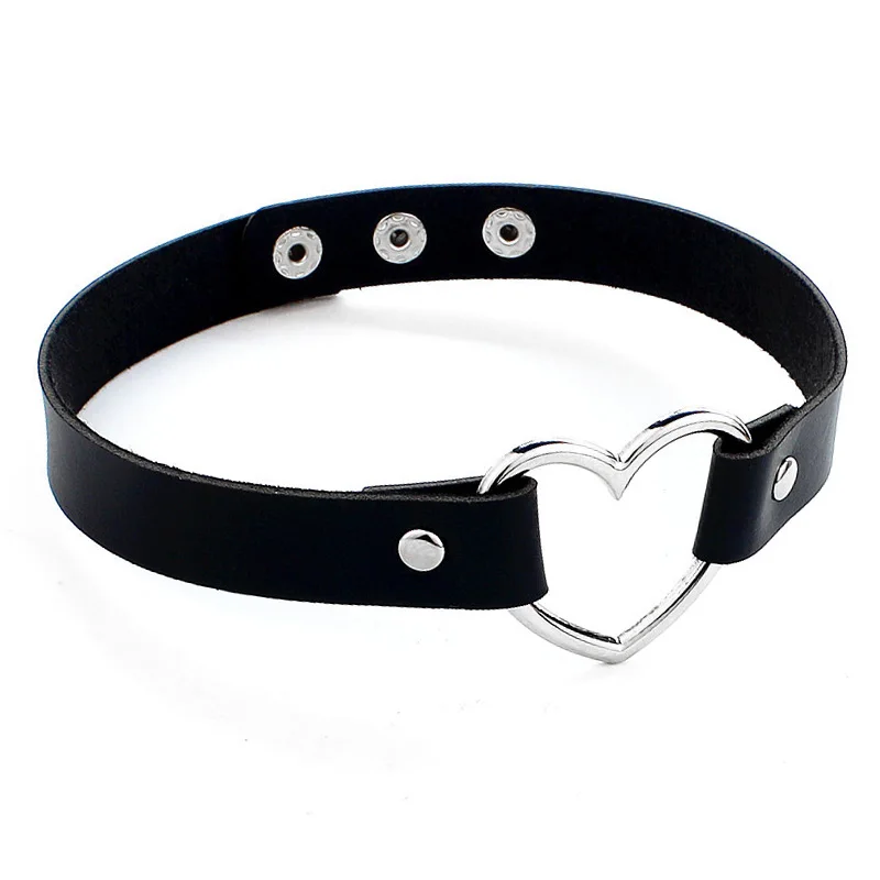 Women Adjustable Necklace Punk PU Leather Heart Choker, Black, red, green, orange, white
Women Adjustable Necklace Punk PU Leather Heart Choker, Black, red, green, orange, white