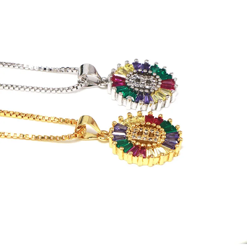 Fashion round zircon pendant female simple diamond jewelry 26 colorful English alphabet necklace, Picture shows
Fashion round zircon pendant female simple diamond jewelry 26 colorful English alphabet necklace, Picture shows