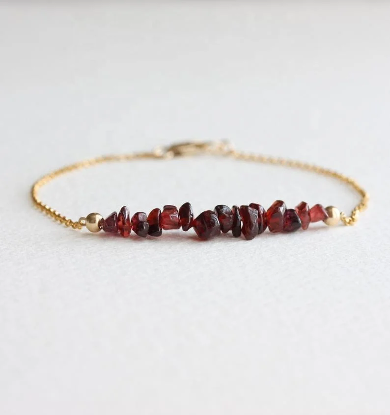 Natural Garnet Stone Freeform Chip Beads Gold Bohemia Bracelet Jewelry Women Stone Beads Handmade Bracelet Gift 7 inches Long, As picture
Natural Garnet Stone Freeform Chip Beads Gold Bohemia Bracelet Jewelry Women Stone Beads Handmade Bracelet Gift 7 inches Long, As picture