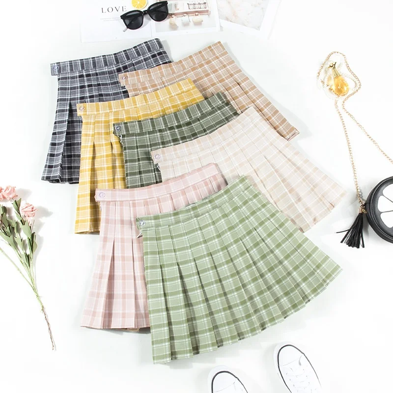 Summer Women Cute Tennis Short Skirts High Waist A line Girls Mini Pleated Plaid Women Skirt, 9 colors
Summer Women Cute Tennis Short Skirts High Waist A line Girls Mini Pleated Plaid Women Skirt, 9 colors