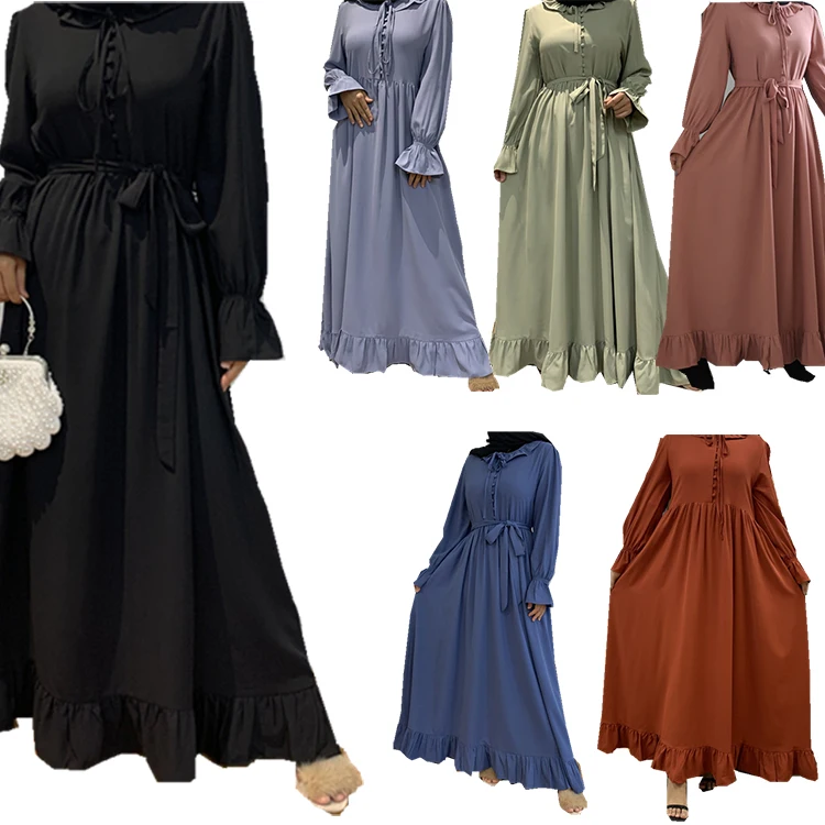 GH-6389 Pure Colors Lotus Leaf Women Muslim Dresses Islamic Clothing Abaya Modern
GH-6389 Pure Colors Lotus Leaf Women Muslim Dresses Islamic Clothing Abaya Modern