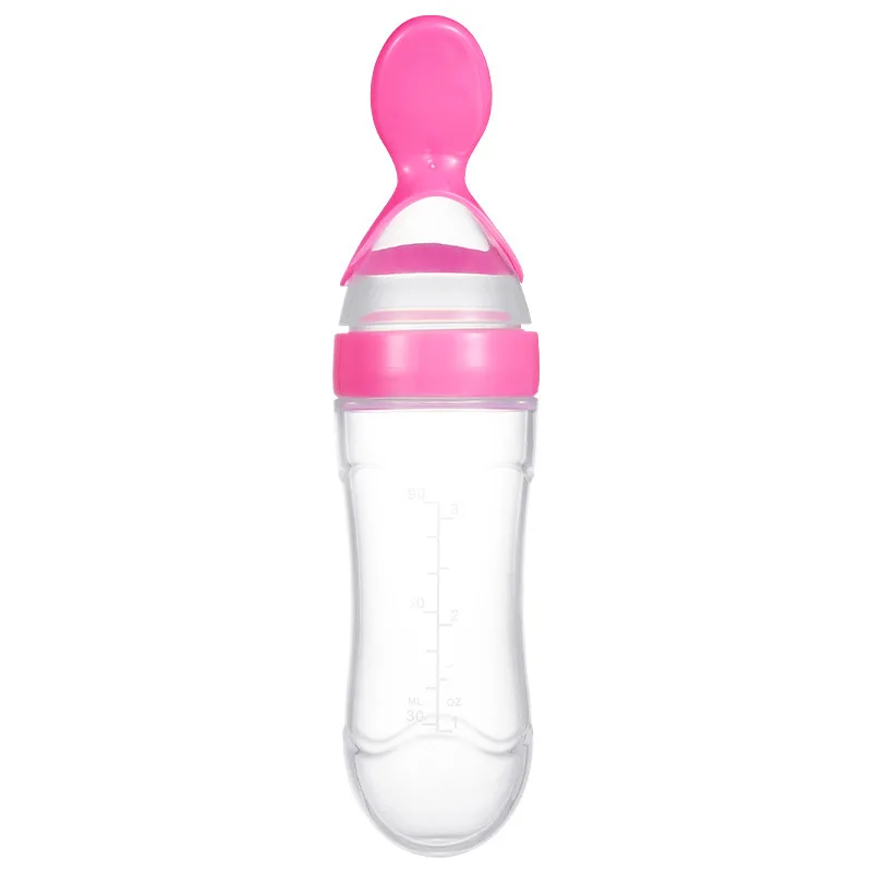

Baby rice paste bottle baby silicone milk bottle squeeze spoon children's supplementary food bottle spoon rice paste feeder