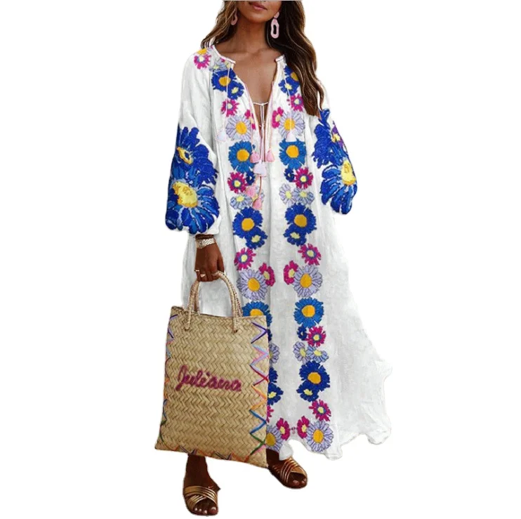 Maxi Dress Women Summer Boho Floral Dresses 2021 Autumn Long Party Beach Dress V-Neck Loose Sundress Vestidos
Maxi Dress Women Summer Boho Floral Dresses 2021 Autumn Long Party Beach Dress V-Neck Loose Sundress Vestidos