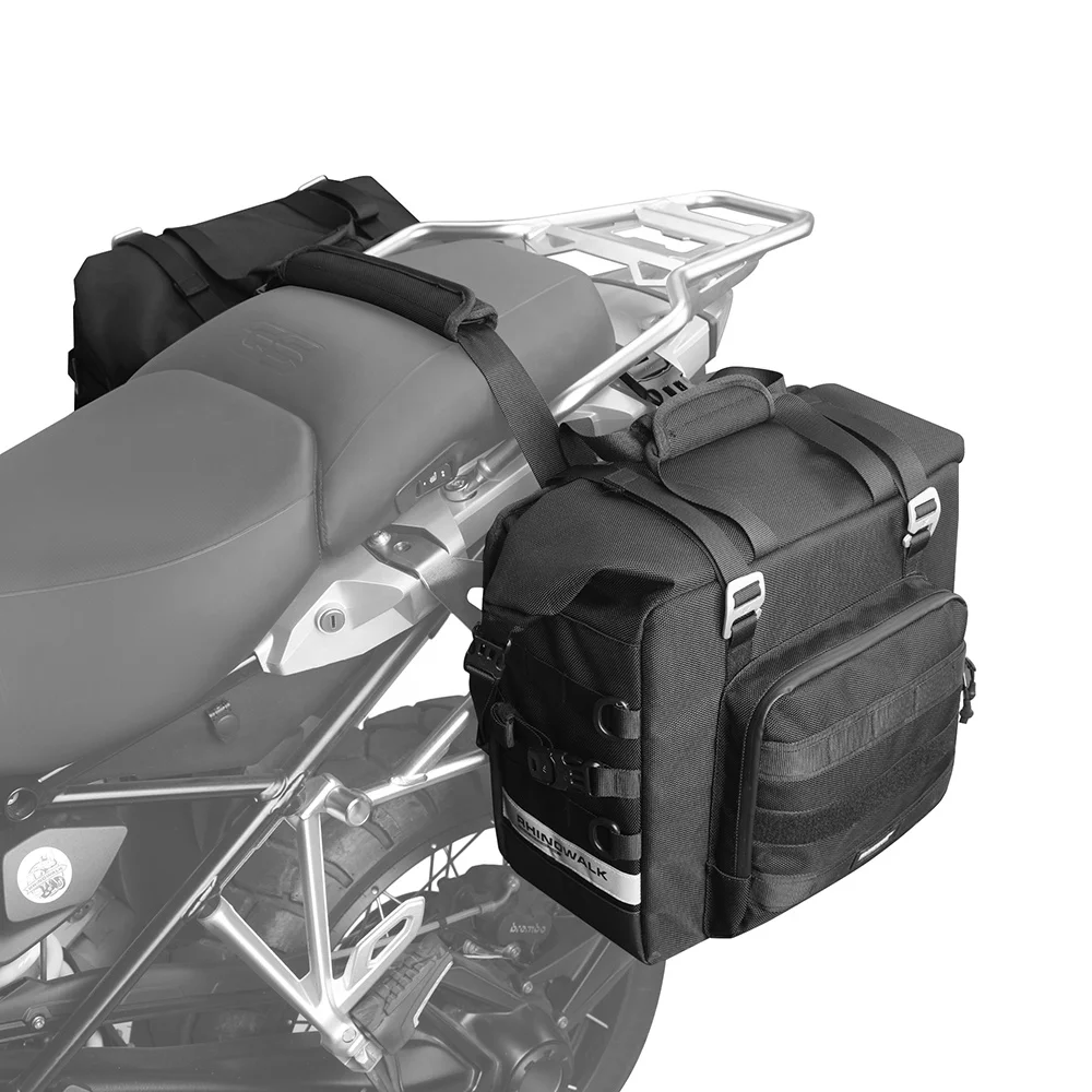 

Rhinowalk 25L Motorcycle Side Bag Motorbike Seat Saddle Tail Bag for ADV Motorcycle Rear Rack Travel Luggages - 1 piece