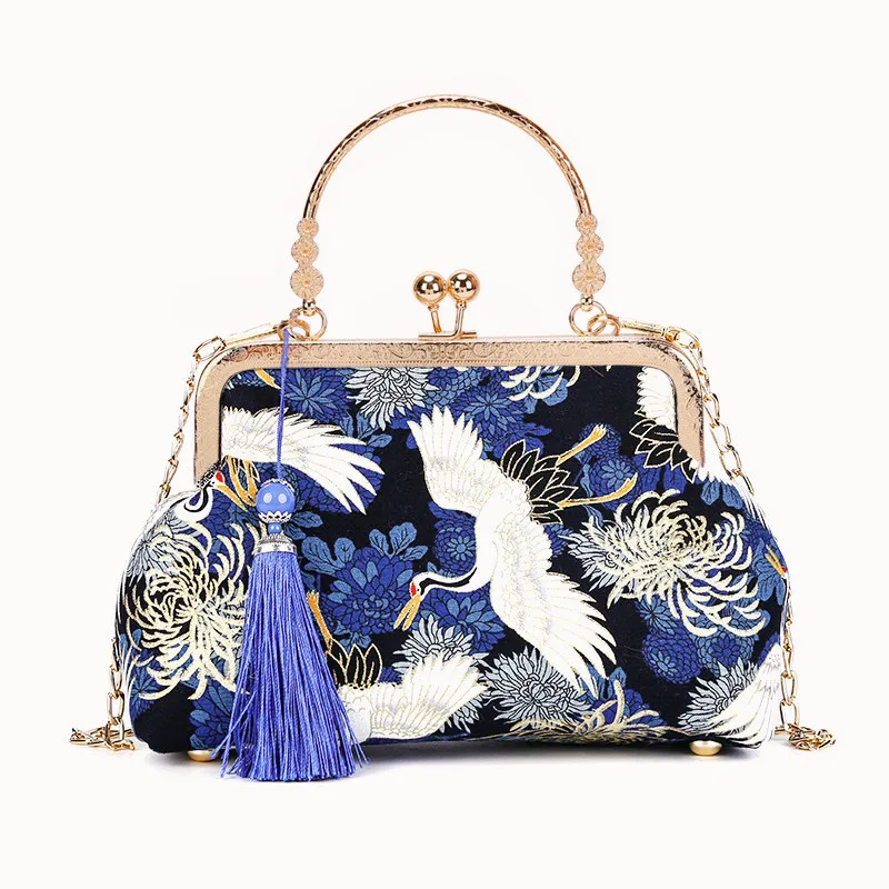 Chinese Style Retro Tassels Evening Bag Women White Crane Cheongsam Full Dress Clutch Bag
Chinese Style Retro Tassels Evening Bag Women White Crane Cheongsam Full Dress Clutch Bag
