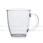 430ml Coffee Cup Clear Plastic Coffee Mug with handle