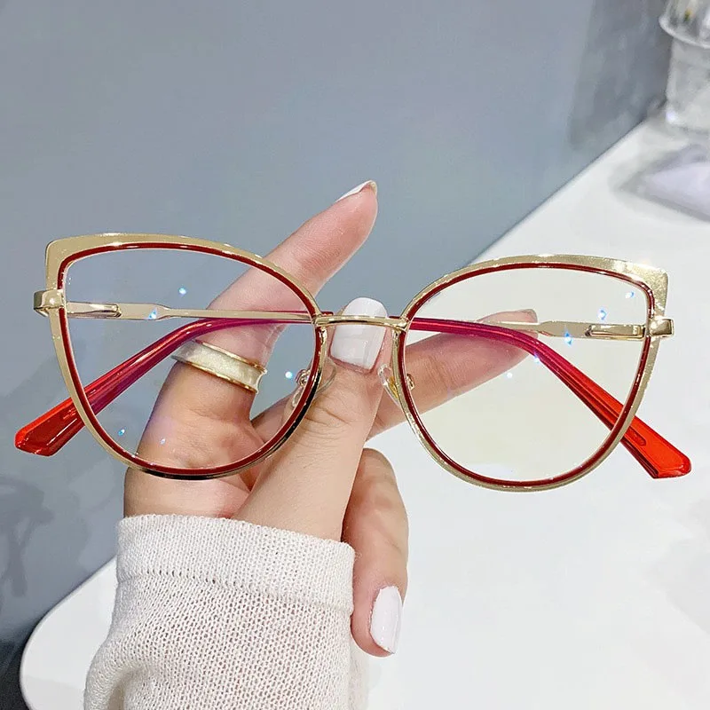 Trendy retro glasses metal anti blue light glasses prescription eyewear wholesale designer cat eye oversized eyeglass frames
Trendy retro glasses metal anti blue light glasses prescription eyewear wholesale designer cat eye oversized eyeglass frames