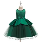 Dress Frock Hot Sales Classy Sleeveless Flower Girl Smocked Embroider Dress Long Baby Frock With Hoop