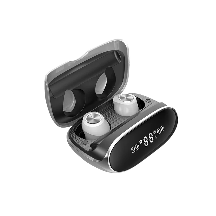 Hot sale earbuds with charging case BT 5.0 in-ear bass high quality wireless earphone noise cancelling X13, Black silver
Hot sale earbuds with charging case BT 5.0 in-ear bass high quality wireless earphone noise cancelling X13, Black silver
